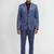 Men notched lapel tailored fit single-breasted two-piece suit