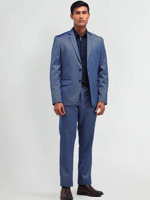 Men notched lapel tailored fit single-breasted two-piece suit 3