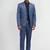 Men notched lapel tailored fit single-breasted two-piece suit