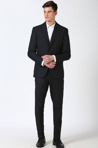 Men formal slim-fit single-breasted two-piece suit