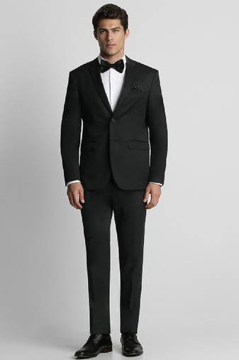 Men slim-fit single-breasted formal two-piece suit
