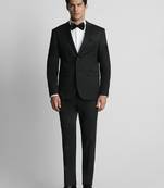 Men slim-fit single-breasted formal two-piece suit