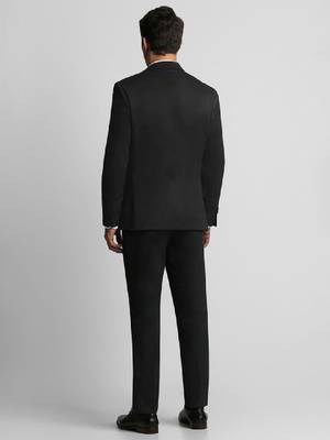 Men slim-fit single-breasted formal two-piece suit 4