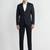 Men slim-fit single-breasted blazer and trousers two-piece formal suit