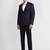 Men slim-fit single-breasted blazer and trousers two-piece formal suit