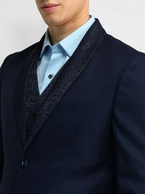 Men single-breasted 3 piece formal suit 2