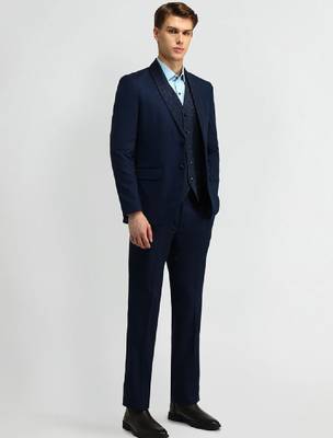 Men single-breasted 3 piece formal suit 3