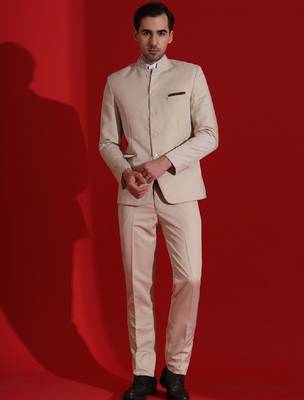 Bandhgala long sleeve two-piece suit 1
