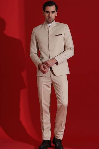Bandhgala long sleeve two-piece suit