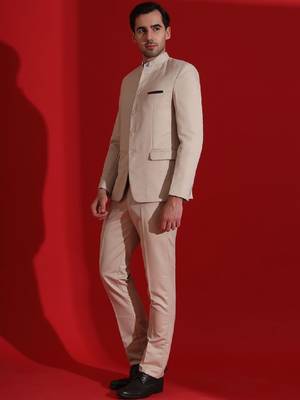Bandhgala long sleeve two-piece suit 3