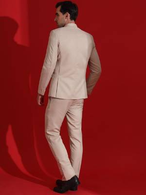 Bandhgala long sleeve two-piece suit 4