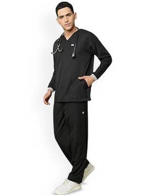 Men doctor 5-pocket full sleeves scrub suit 1