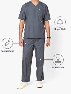 Men classic active scrub suits for doctors 4