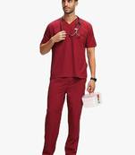 Classic men short sleeves active scrub suits