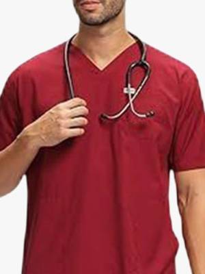 Classic men short sleeves active scrub suits 2