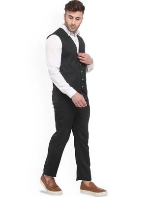 Men v-neck two-piece formal suit 3