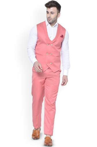 Men shawl collar double-breasted two-piece suit