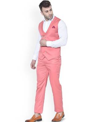 Men shawl collar double-breasted two-piece suit 4