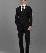 Men slim-fit single-breasted notched lapel collar two-piece suit