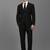Men slim-fit single-breasted notched lapel collar two-piece suit