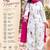 White cotton printed kurti set for women with pant and pink dupatta