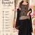 Black silk blend kurti set for women with flared palazzo and dupatta