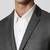 Men grey solid single-breasted two piece suit