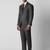 Men grey solid single-breasted two piece suit