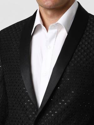 Men embroidered slim fit single-breasted 2 piece suits 2