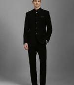 Women slim-fit bandhgala two-piece suit