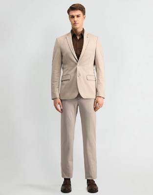 Men solid long sleeves suits 1