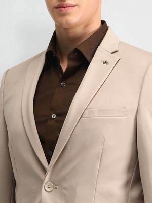 Men solid long sleeves suits 2