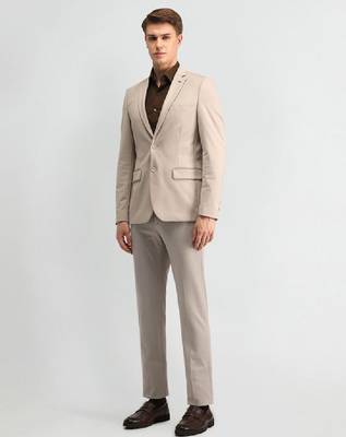 Men solid long sleeves suits 3