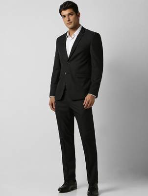 Slim fit single-breasted two piece formal suit 4