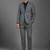 Men textured pure wool single-breasted two piece formal suit