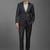 Textured slim fit single-breasted two piece formal suit