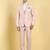 Men checked slim fit single-breasted three piece formal suit