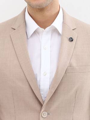 Men slim fit single-breasted two piece formal suit 2