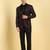 Men printed slim fit single-breasted two-piece party suit