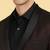 Men printed slim fit single-breasted two-piece party suit