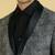 Men printed slim-fit single-breasted two piece party suit