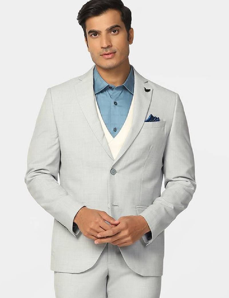 Checked slim-fit single-breasted three-piece suit