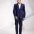 Notched lapel collar single-breasted slim fit 2 piece formal suits