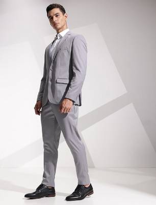 Slim fit single breasted formal 2 piece suits 4