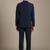 Embroidered notched lapel slim-fit single-breasted two-piece suit