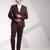 Self design textured slim fit single breasted formal 2 piece suits