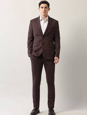 Men's slim-fit single-breasted two -piece suits 1