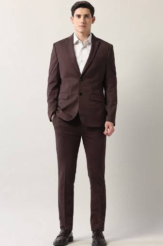 Men's slim-fit single-breasted two -piece suits