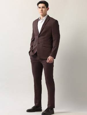 Men's slim-fit single-breasted two -piece suits 3