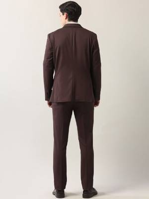 Men's slim-fit single-breasted two -piece suits 4